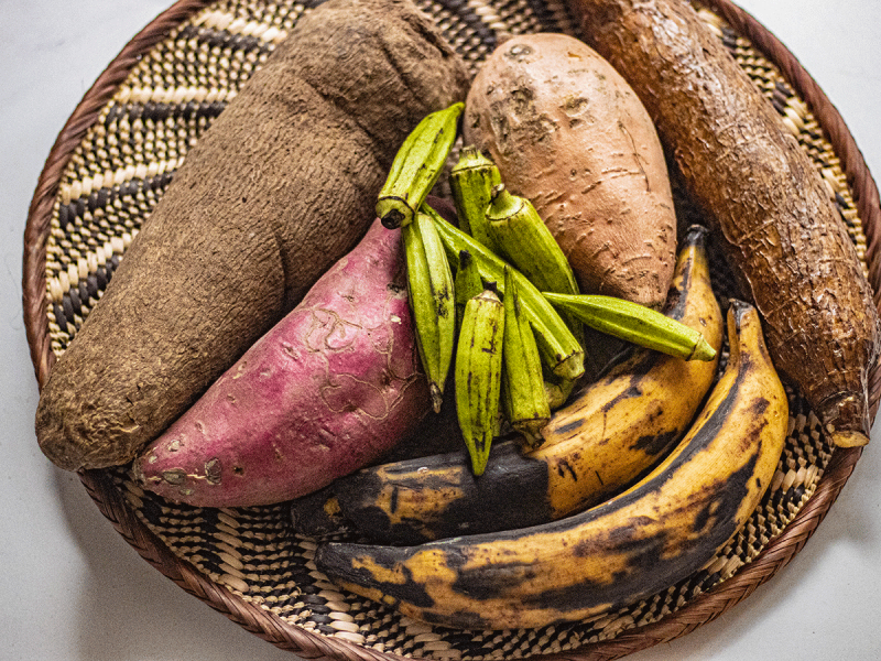 Panier fruits et legumes africains