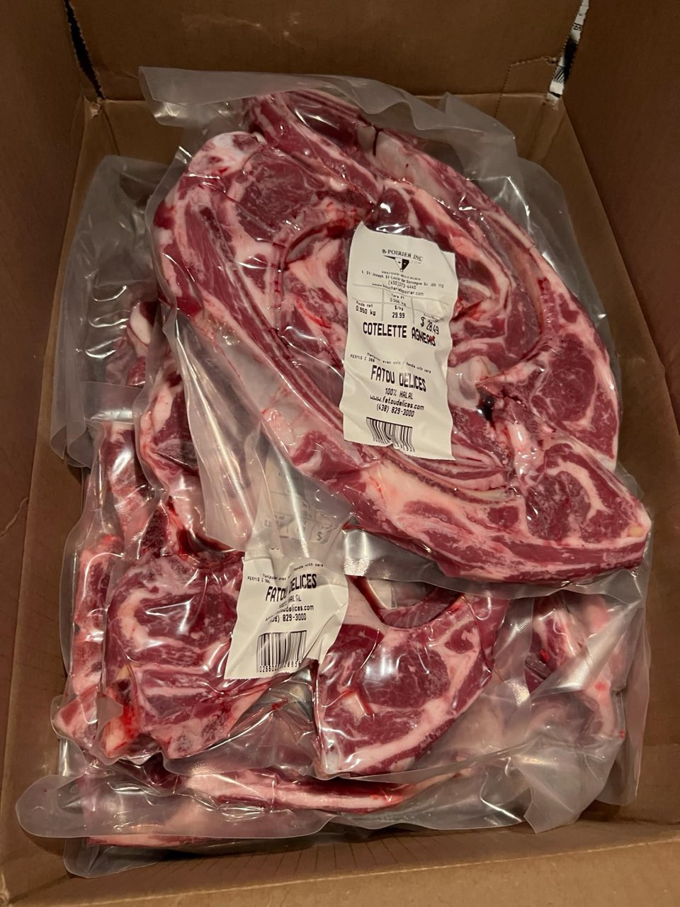 Boîte d'agneau (gigot, épaules, côtelettes) 5 kg